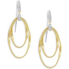 Marco Bicego Marrakech Onde Collection Double Concentric Hook Earrings - Gold/Diamonds