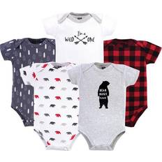 Hudson Short Sleeve Bodysuits 5-pack - Baby Bear (10158439)