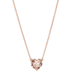 David Yurman Heart Pendant Necklace - Rose Gold/Morganite