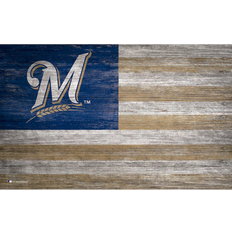 Fan Creations Milwaukee Brewers Distressed Flag Sign