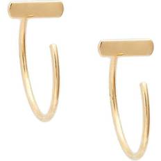 Moon & Meadow Bar Hoops Earrings - Gold