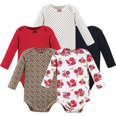 Hudson Long Sleeve Bodysuits 5-pack - Basic Rose Leopard (10156319)