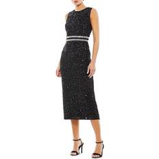 Mac Douglas Sequined Midi Dress - Black