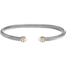 David Yurman Cable Classic Collection Bracelet - Silver/Gold/Pearl