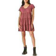 Lucky Brand Tiered Tee Dress - Wild Ginger