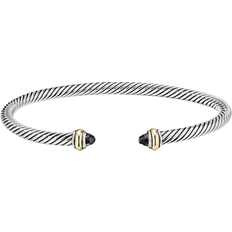 David Yurman Cable Classic Bracelet - Gold/SIlver/Onyx