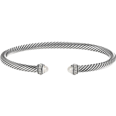 David Yurman Cable Classic Bracelet - Silver/Pearls/Diamonds