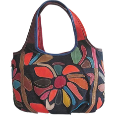 Amerileather Avi Leather & Denim Mini Handbag - Rainbow