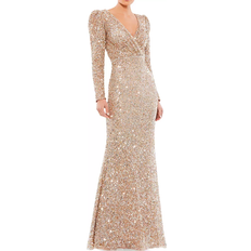 Mac Duggal Sequin Faux Wrap Gown - Shimmering