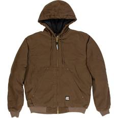 Berne Original Washed Hooded Jacket - Bark