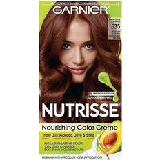 Permanent Hair Dyes Garnier Nutrisse Nourishing Color Creme #535 Medium Golden Mahogany Brown