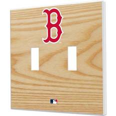 Strategic Printing Boston Red Sox Baseball Bat Design Double Toggle Light Switch Plate