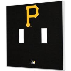 Strategic Printing Pittsburgh Pirates Solid Design Double Toggle Light Switch Plate