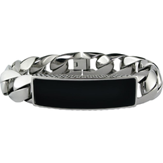 Lynx Onyx ID Bracelet - Silver/Black