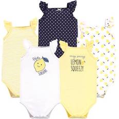 Hudson Baby Sleeveless Bodysuits 5-Pack - Navy Lemon (10116757)