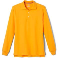 French Toast Boy's Long Sleeve Pique Polo - Gold