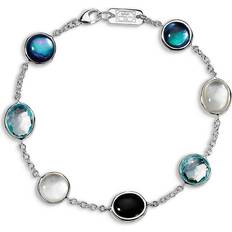 Ippolita Luce Chain Bracelet - Silver/White/Crystal/Onyx/Blue Topaz