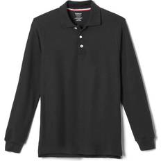 French Toast Long Sleeve Pique Polo - Black