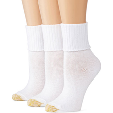 Goldtoe Women's Turncuff Socks 3-pack - White