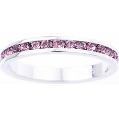 Traditions Jewelry Company October Birthstone Eternity Ring - Silver/Tourmaline