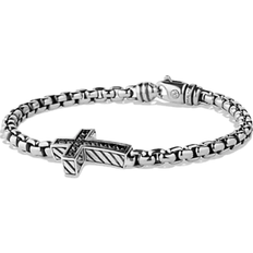 David Yurman Cross Bracelet - Silver/Diamonds