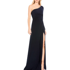 Mac Duggal Draped One Sleeve Jersey Gown - Midnight