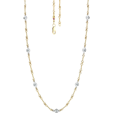Roberto Coin Dog Bone Chain Necklace - Gold/White Gold/Ruby/Diamonds