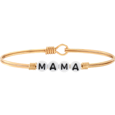 Luca + Danni Mama Letter Bead Bangle Bracelet - Gold/White