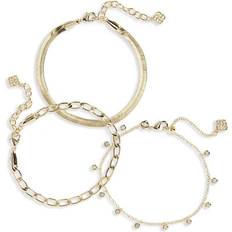 Kendra Scott Kassie Set of 3 Chain Bracelets - Gold/Transparent