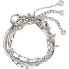 Kendra Scott Jewelry Sets Kendra Scott Kassie Set of 3 Chain Bracelets - Rhodium/Transparent