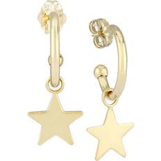 Moon & Meadow Dangle Star Hoops Earrings - Gold