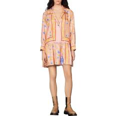 Sandro Alexiane Silk Printed Dress - Multicolour