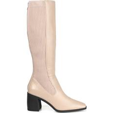 Textile High Boots Journee Collection Winny Extra Wide Calf - Taupe