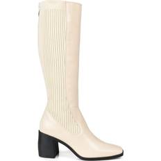 Textile High Boots Journee Collection Winny Extra Wide Calf - Bone
