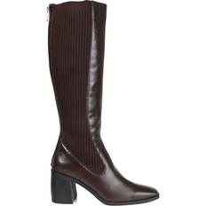 Textile High Boots Journee Collection Winny Extra Wide Calf - Brown