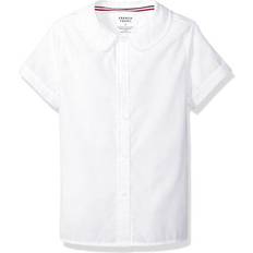 Buttons Blouses & Tunics Children's Clothing French Toast Short Sleeve Modern Peter Pan Blouse - White (1593)