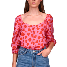 Sanctuary Daily Button Front Blouse - Cherry Kiss