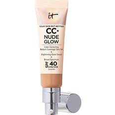 Mature Skin CC Creams IT Cosmetics CC+ Nude Glow Lightweight Foundation + Glow Serum SPF40 Medium Tan