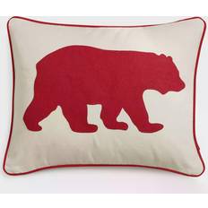 Eddie Bauer Bear Applique Twill Complete Decoration Pillows Red (50.8x40.64cm)