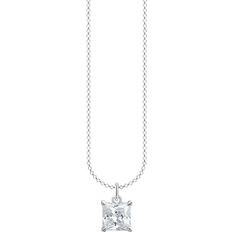 Thomas Sabo Charm Club Delicate Necklace - Silver/Transparent