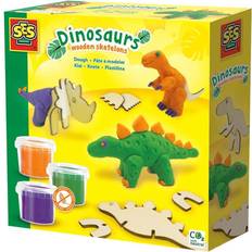 Dinosaurier Knete SES Creative Dough Dinosaurs Wooden Skeletons