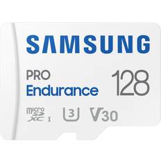 128 GB Minnekort Samsung Pro Endurance microSDXC Class 10 UHS-I U3 V30 100/40MB/s 128GB +Adapter