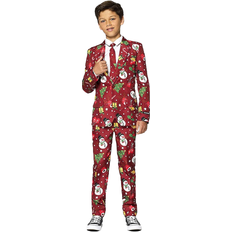 OppoSuits Boys Christmas Red Icons Light Suitmeister