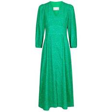 V-hals Kjoler Neo Noir Olana Flower Burst Dress - Soft Green