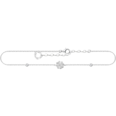 Thomas Sabo Charm Club Cloverleaf Anklet - Silver/Transparent