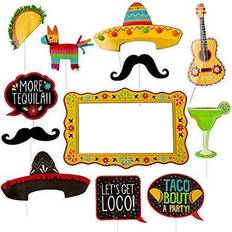 Photoprops Amscan Fiesta Jumbo Photo Props Party Kit 12 pcs