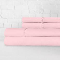 Percale Bed Linen Ella Jayne 300 Thread Count 4-pack Bed Sheet Pink