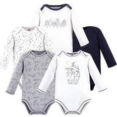 Touched By Nature Baby Boy's Constellation Long-Sleeve Bodysuits 5-pack - White