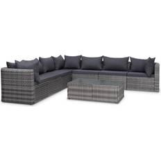 vidaXL 44157 Lounge-Set, 1 Bord inkl. 7 Soffor