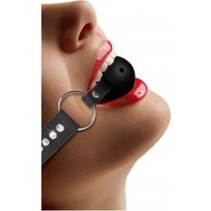 Knebel Ouch! Faux Leather Breathable Ball Gag With Diamond Studded Straps